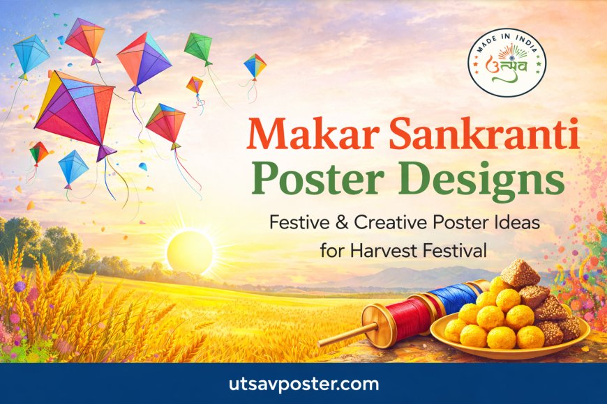 Makar Sankranti Poster Designs for Shops